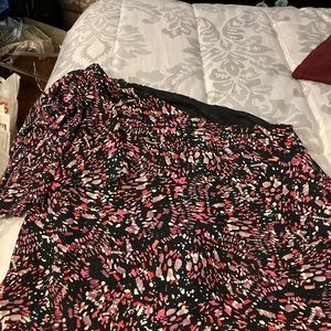 Aqua one sleeve dress top navy and pink